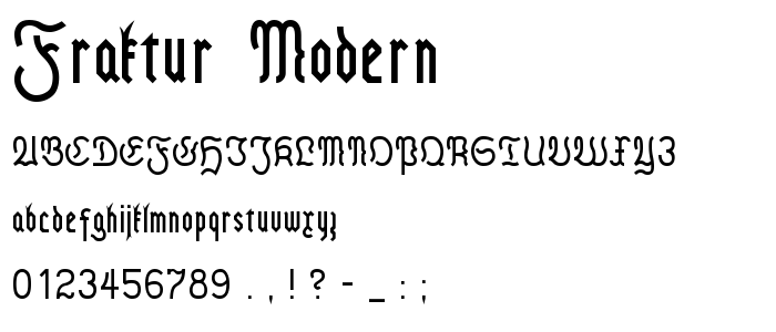 Fraktur Modern font